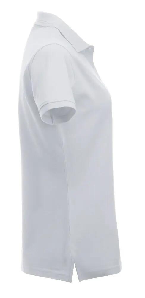 clique Polo Manhattan Women bianco — righe jacquard al colletto 4/4
