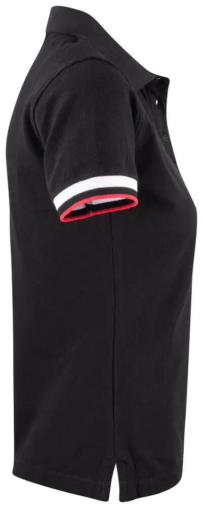 clique Newton Women Polo 100% algodão penteado – preto 4/4