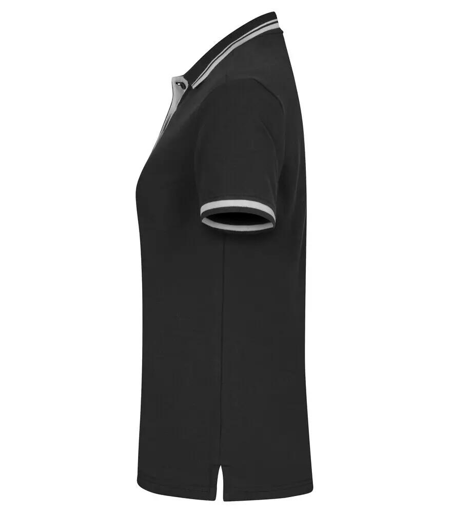 clique Dames Polo Astoria 100% katoen – contraststrepen op kraag en boorden 3/4