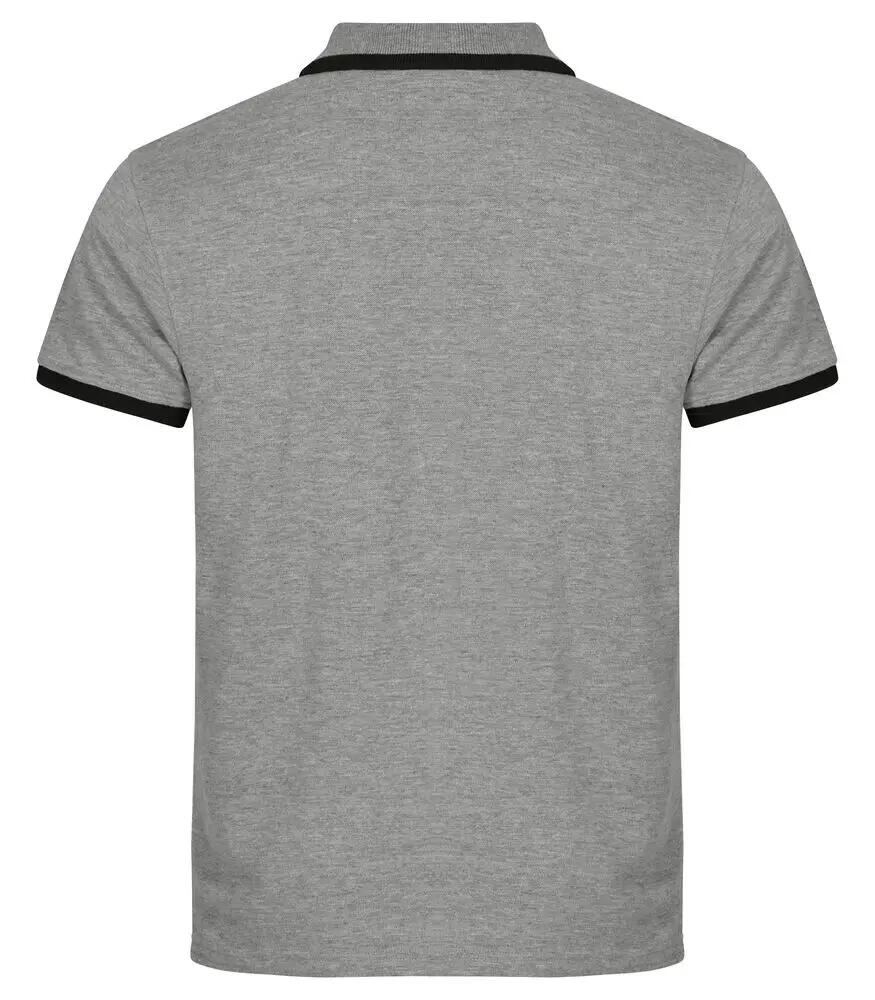 clique Polo Austin 100% algodón – Cuello y puños con rayas contrastadas Gris 2/4