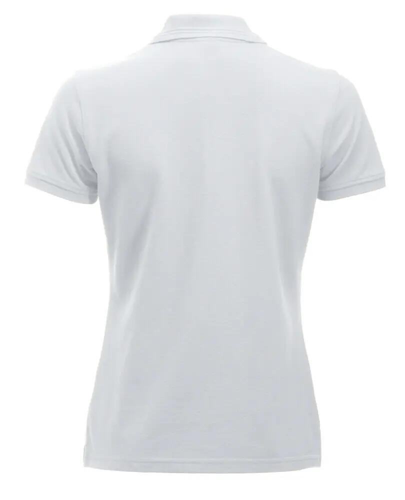 clique Polo Manhattan Women bianco — righe jacquard al colletto 2/4