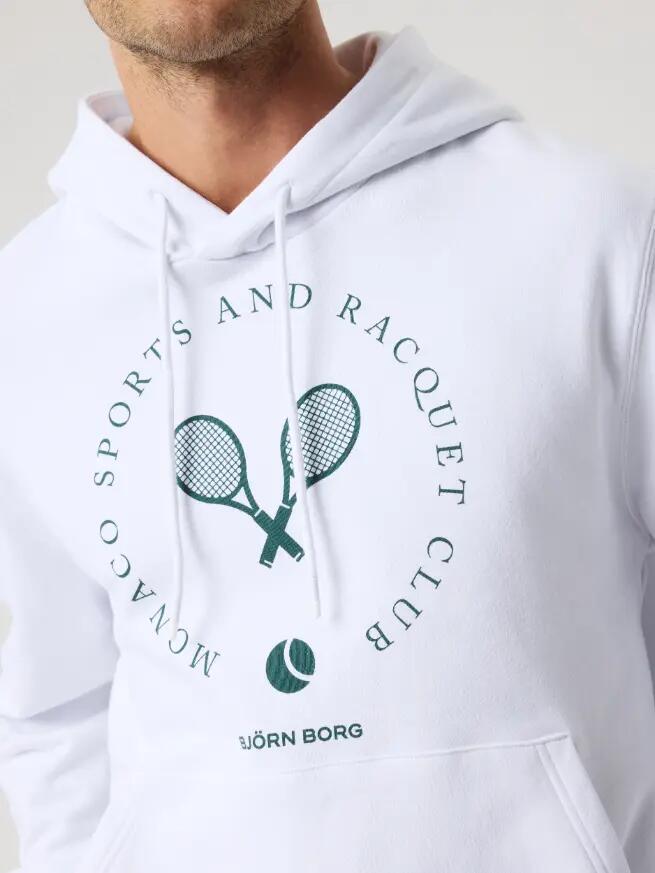 bjorn_borg BORG CLASSIC PRINT HOODIE Brilliant White 4/5