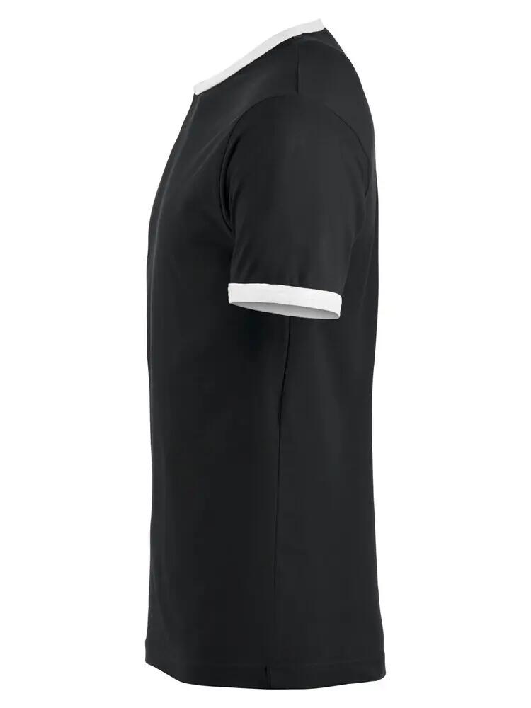clique T-shirt Nome unisexe légèrement cintrée noir/blanc 3/4