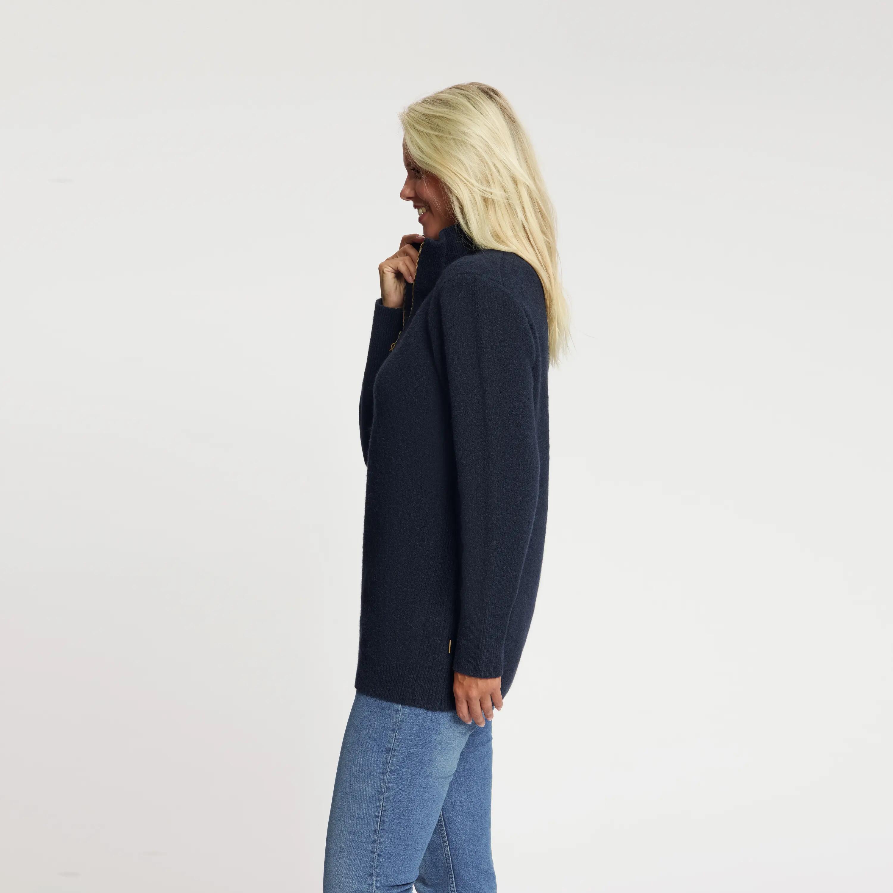 Nia Dames - Halflang outdoorvest - Navy 3/6