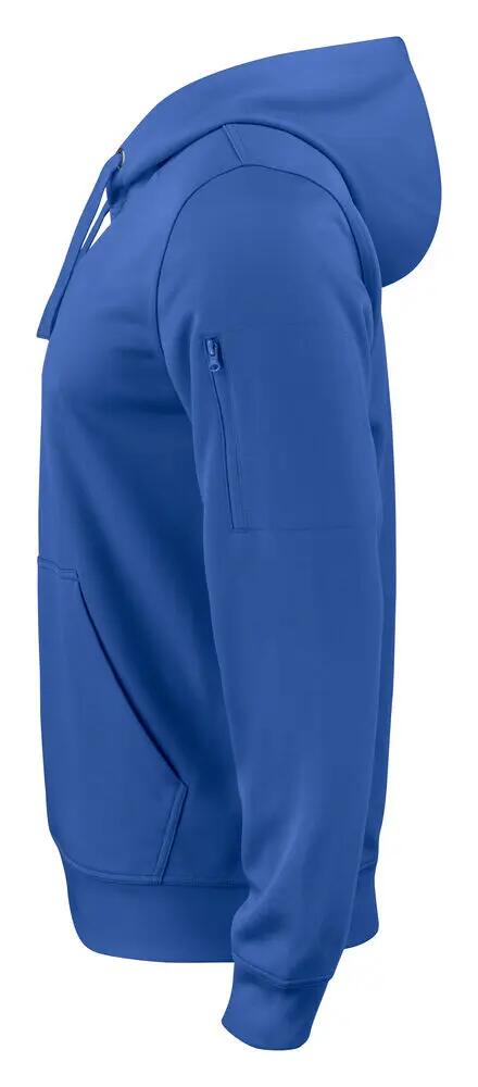 clique Basic Active Hoody in 100% Polyester - royal blue 3/4