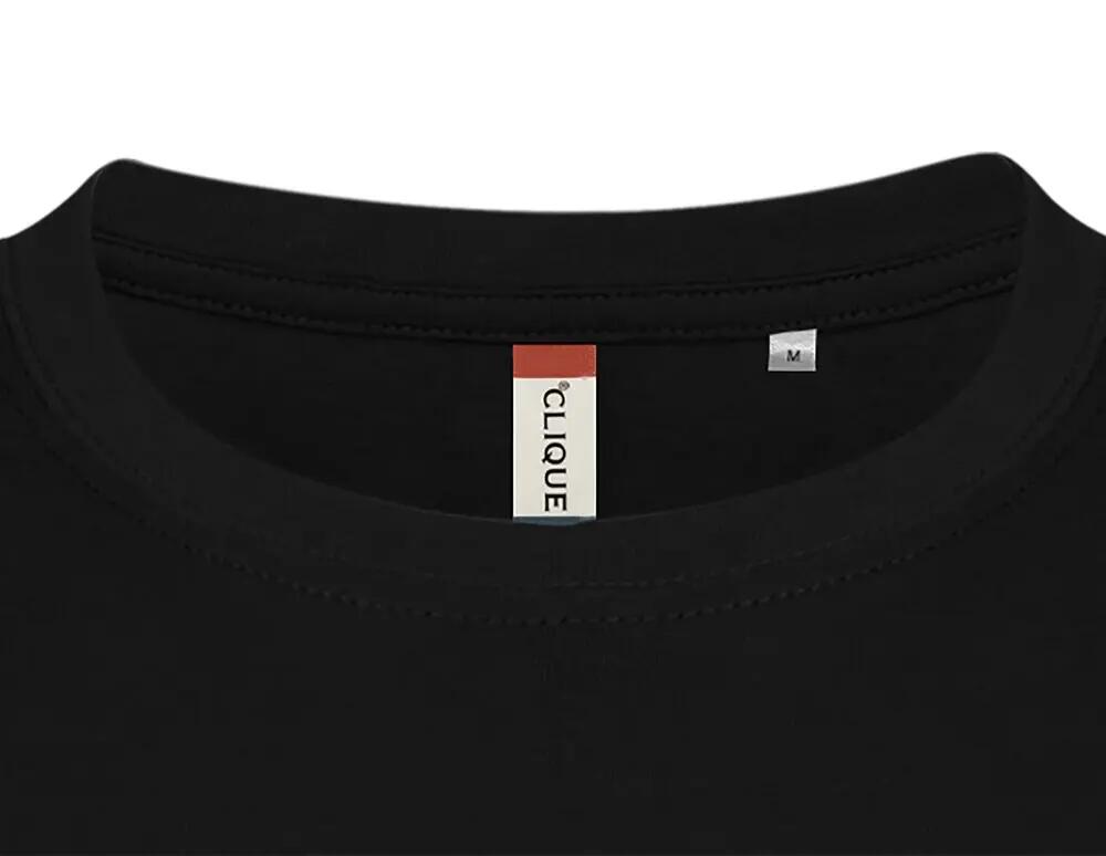 clique Basic-T T-shirt homme noir en coton, coupe ajustée 5/5