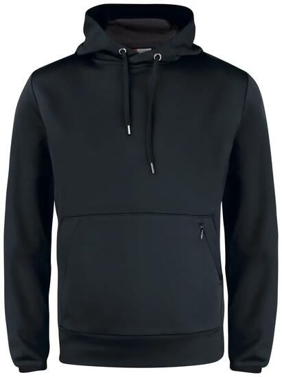 clique Oakdale Herren Kapuzenpullover aus Polyester, schwarz