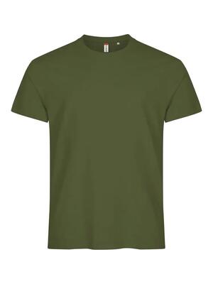 Clique basic-t strakvallend t-shirt katoen — olive green