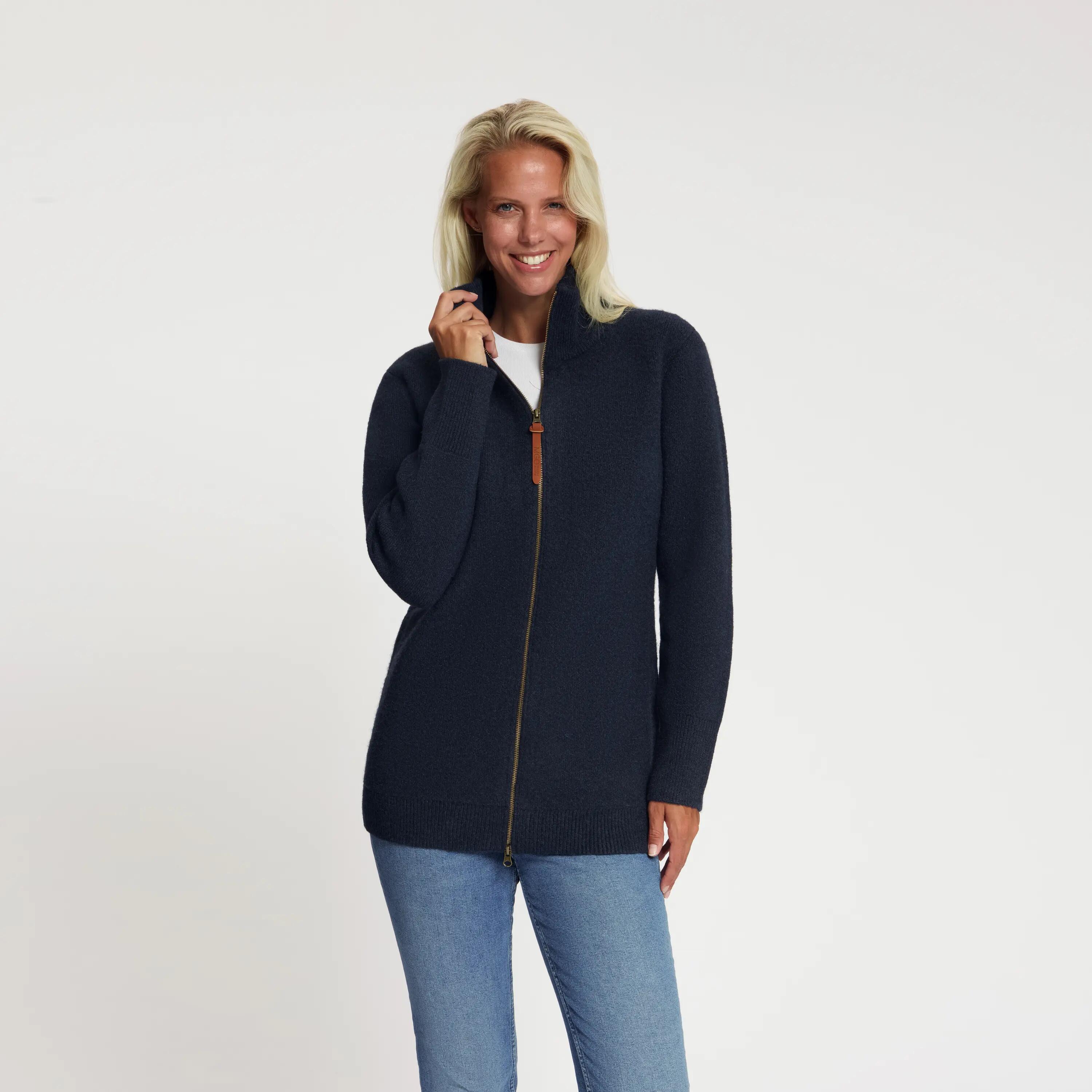 Nia Dames - Halflang outdoorvest - Navy 2/6