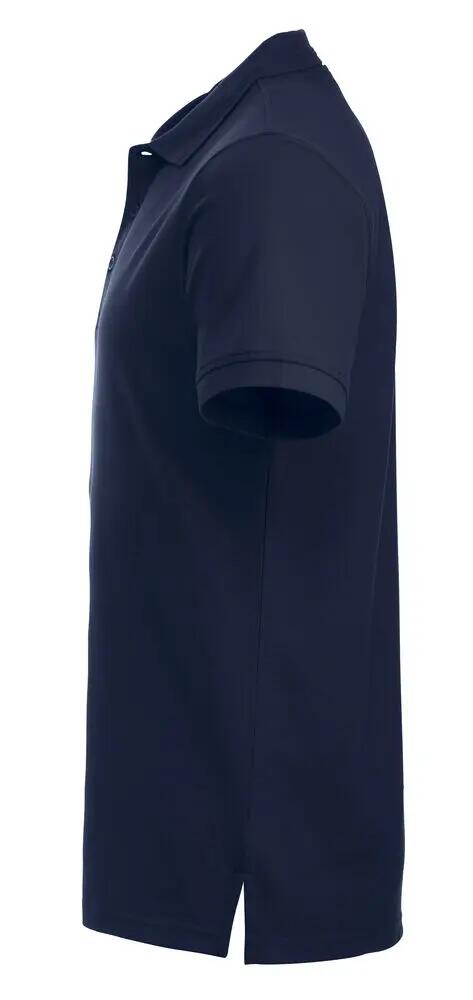 clique Polo Manhattan hombre, dark navy, cuello con rayas jacquard 3/4