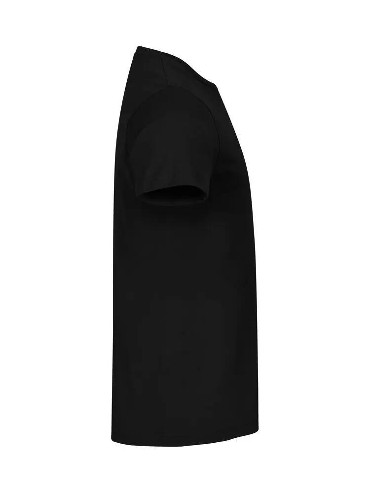 clique Basic-T T-shirt homme noir en coton, coupe ajustée 2/5