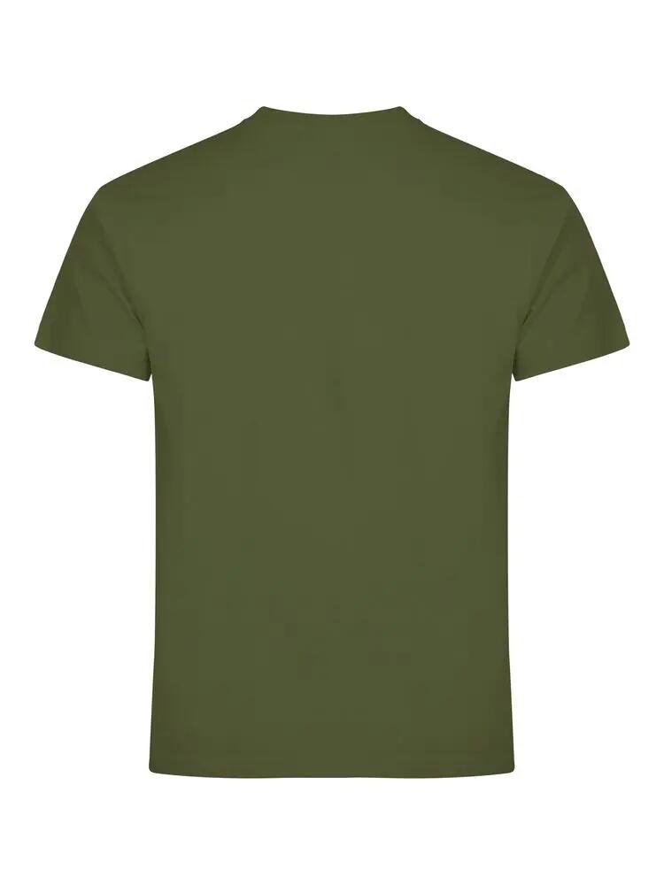 clique Basic-T T-shirt ajustada em algodão — olive green 4/5