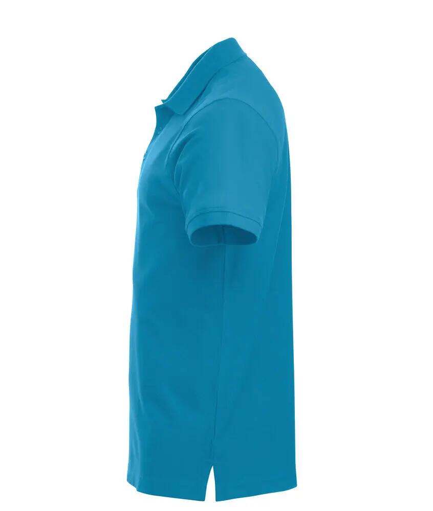 clique Classic Lincoln S/S polo in cotone, vestibilità moderna, turchese 3/4