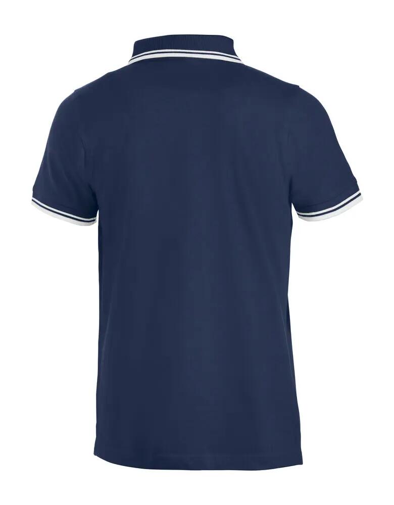 clique Polo Amarillo en coton peigné - coupe unisexe, navy 3/4