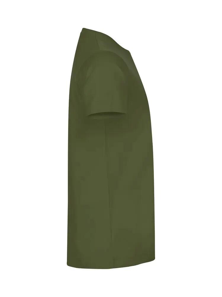 clique Basic-T T-shirt ajustada em algodão — olive green 2/5
