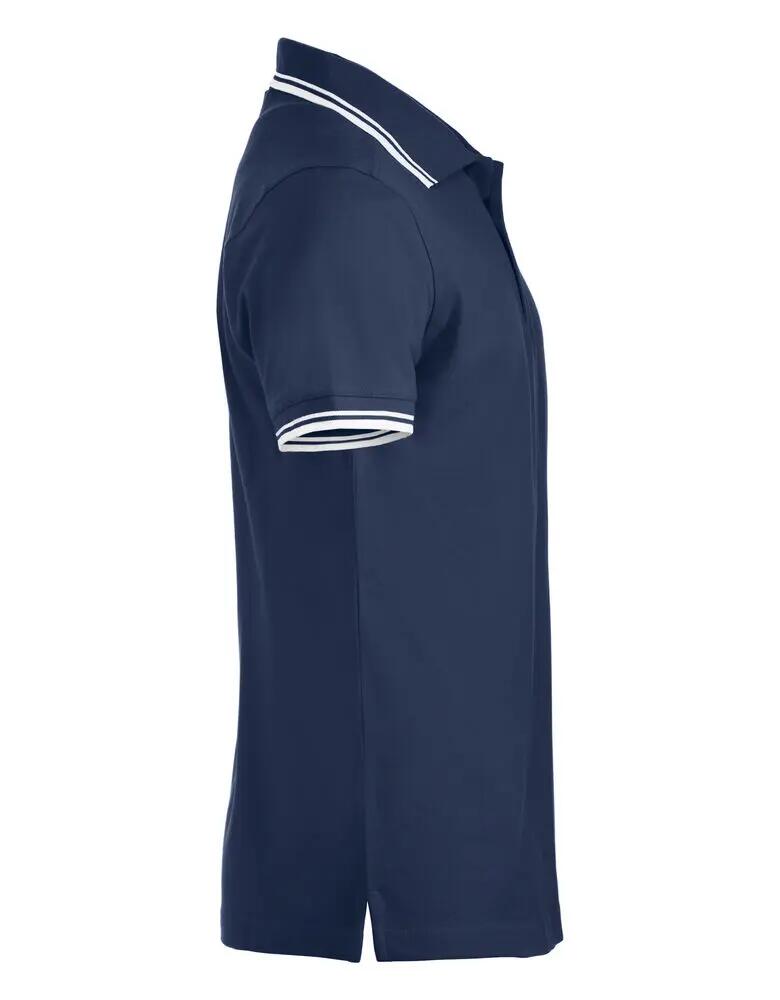 clique Polo Amarillo en coton peigné - coupe unisexe, navy 2/4