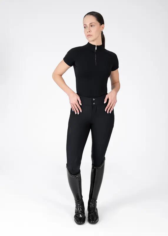 Pantalón Mujer Equitación Maximilian Aero Full Grip Negro 6/7