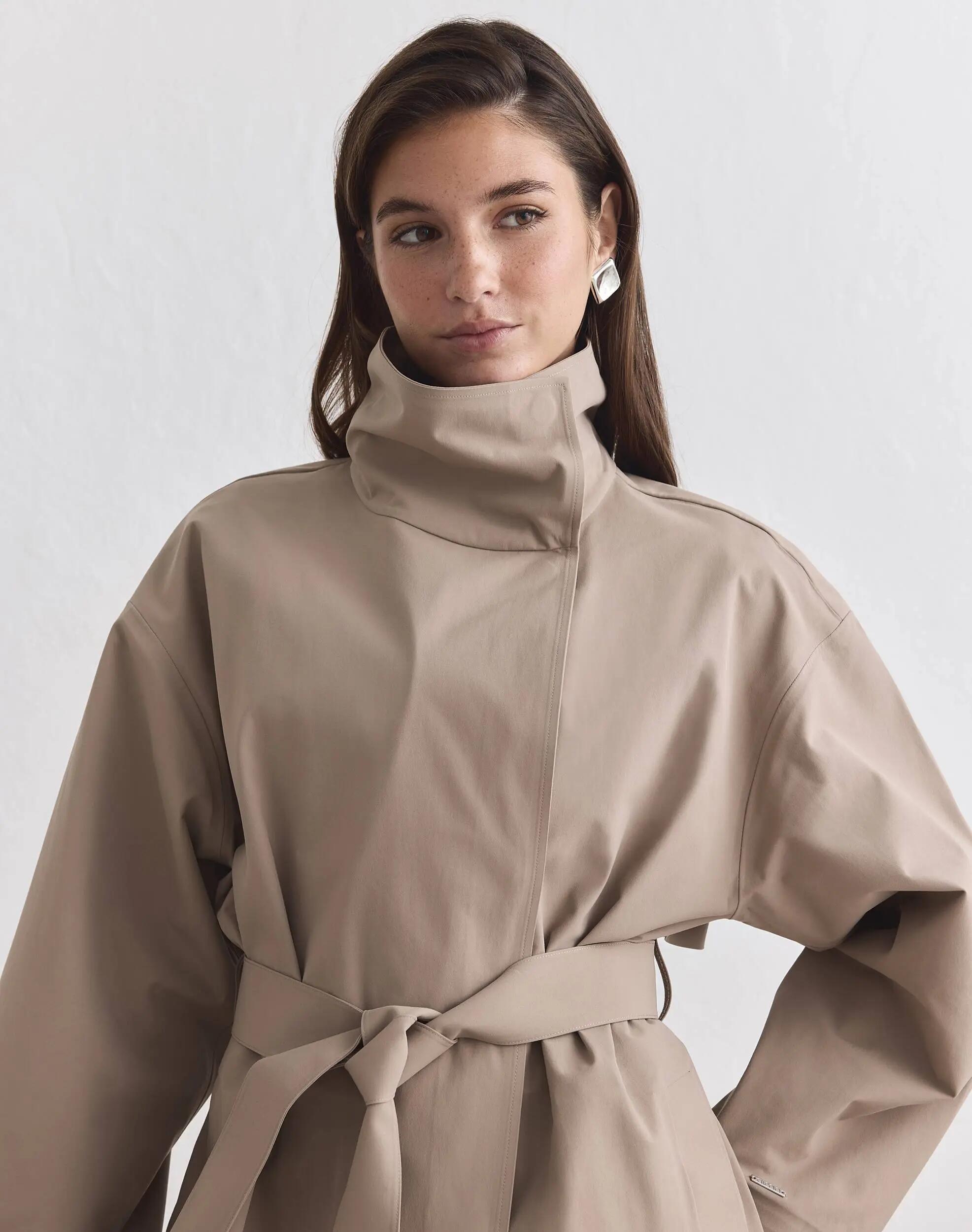Damen Mantel Wasserdicht Atmungsaktiv Espressobraun 6/6