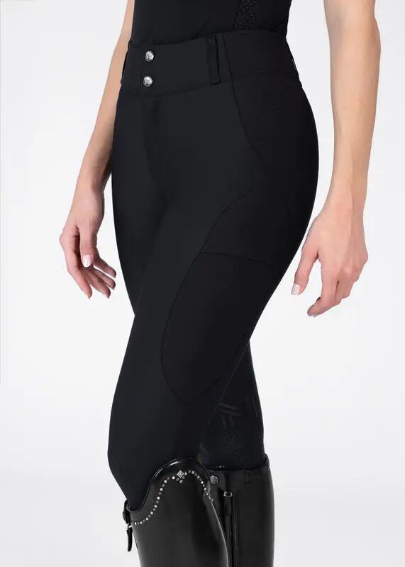 Pantalón Mujer Equitación Maximilian Aero Full Grip Negro 4/7