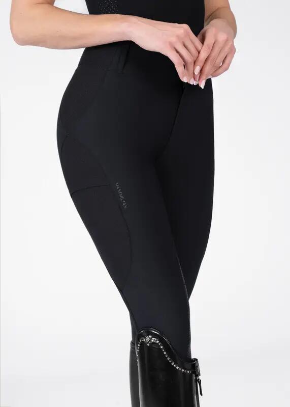 Pantalón Mujer Equitación Maximilian Aero Full Grip Negro 2/7