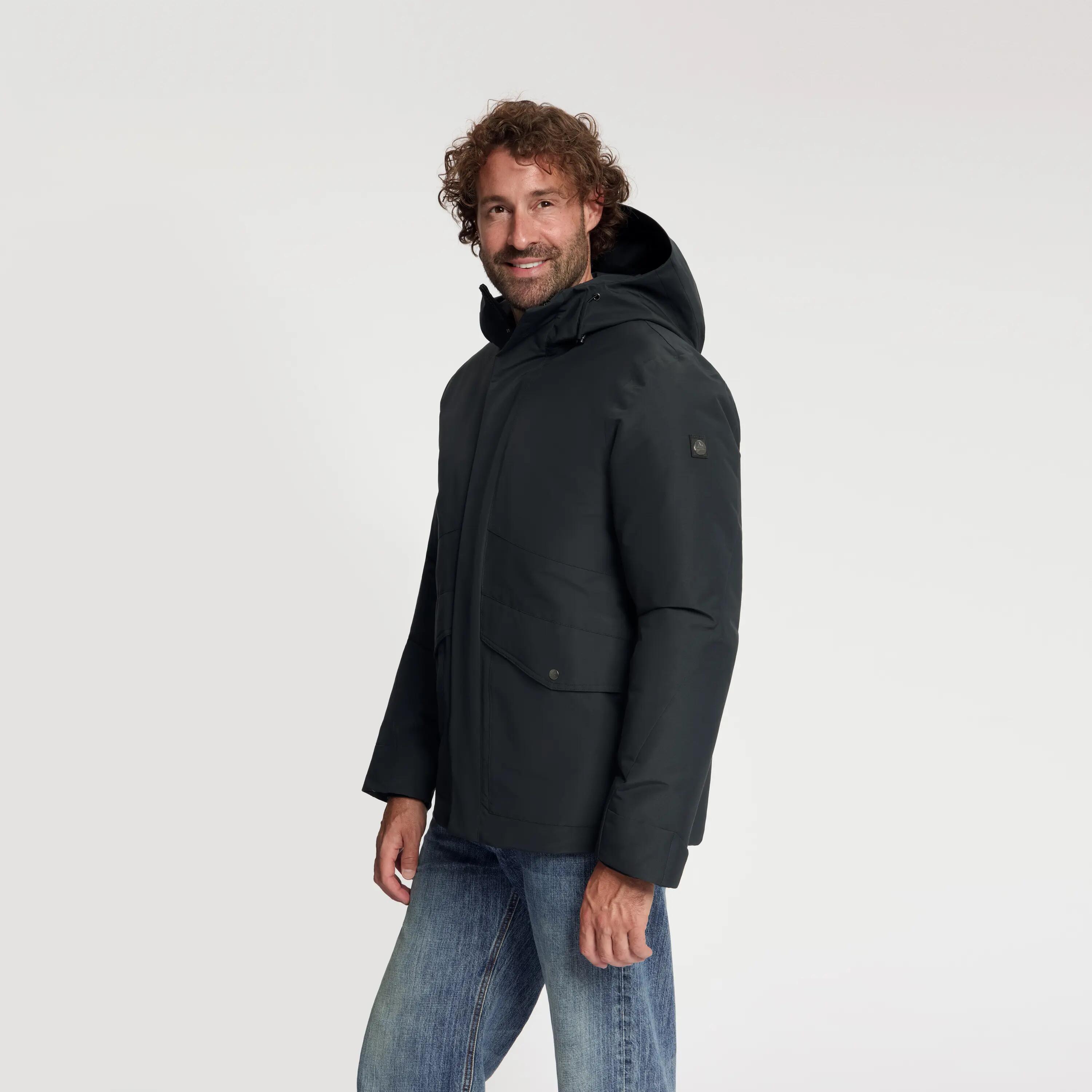 Sune Homme - Veste d'hiver Hardshell - Imperméable - Noir 2/6