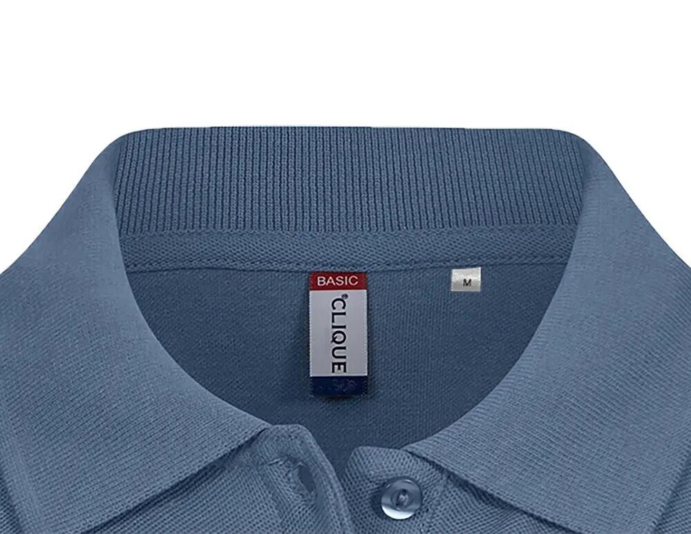 clique Basic Polo Women van katoen – goede pasvorm, Steel Blue 5/5