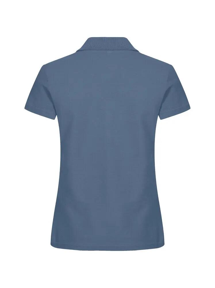 clique Basic Polo Women van katoen – goede pasvorm, Steel Blue 4/5