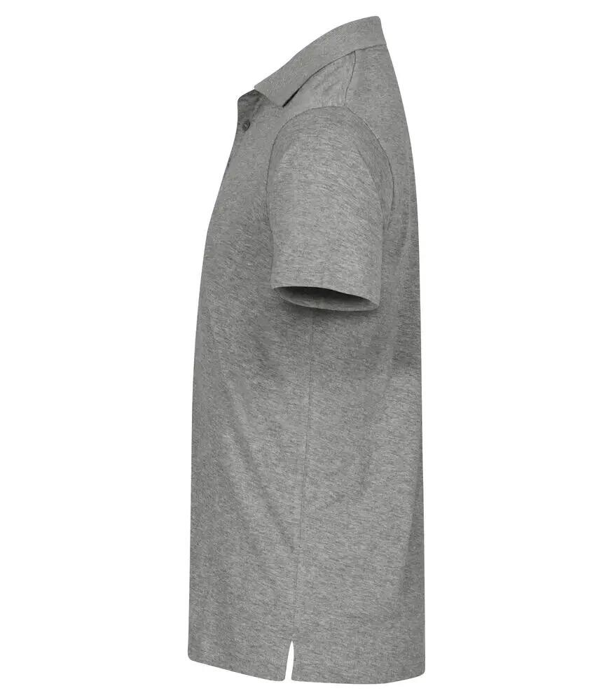 clique Polo Single Jersey em algodão – Grey Melange 3/4