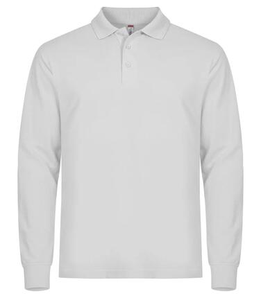 clique Polo Manhattan L/S manches longues pour homme, blanc