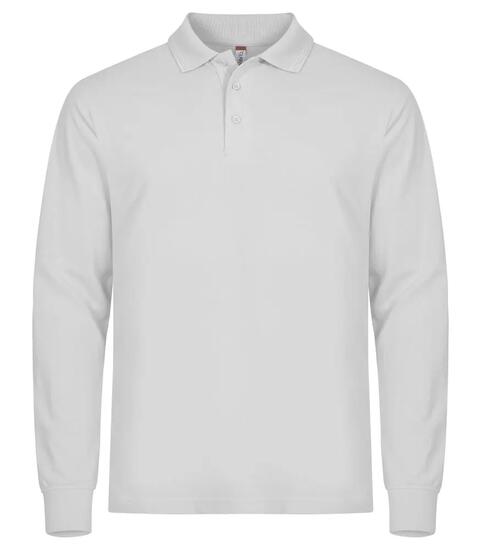 clique Polo Manhattan L/S manches longues pour homme, blanc