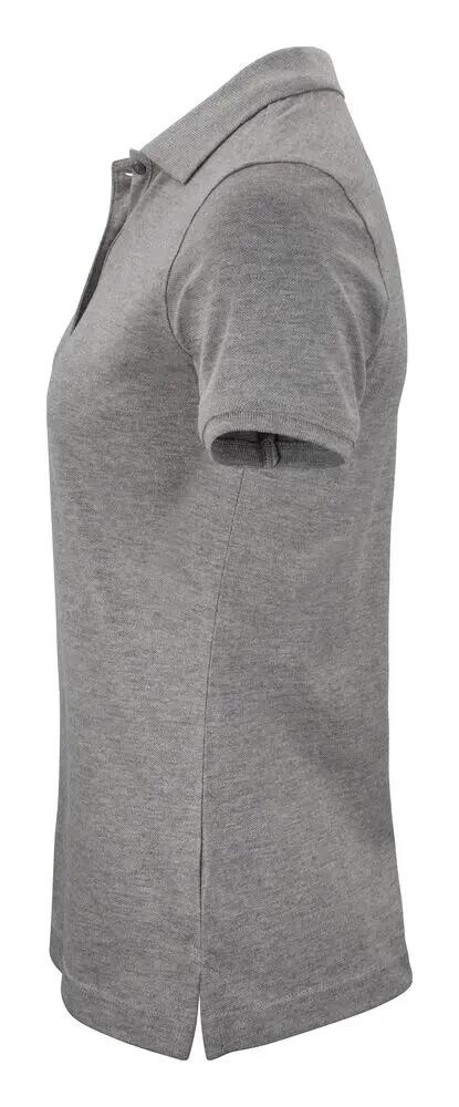 clique Classic OC Polo Mulher 100% algodão orgânico cinzento mesclado 3/4