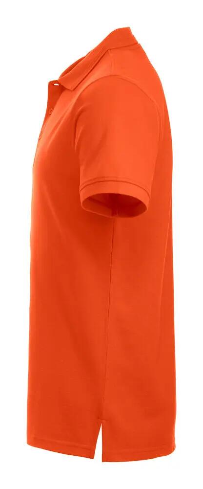 clique Polo Manhattan heren — blood orange, katoen-polyester mix 3/4