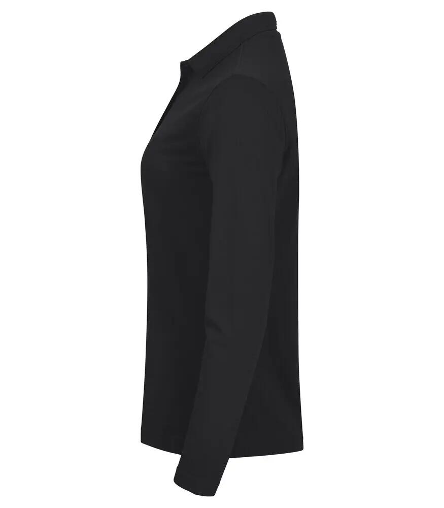 clique Manhattan L/S Donna Polo Maniche Lunghe – Nero, Taglia XL 4/4