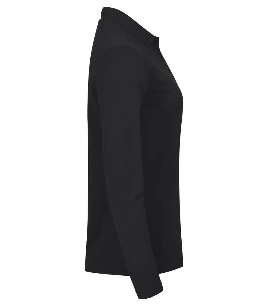 clique Manhattan L/S Donna Polo Maniche Lunghe – Nero, Taglia XL 3/4