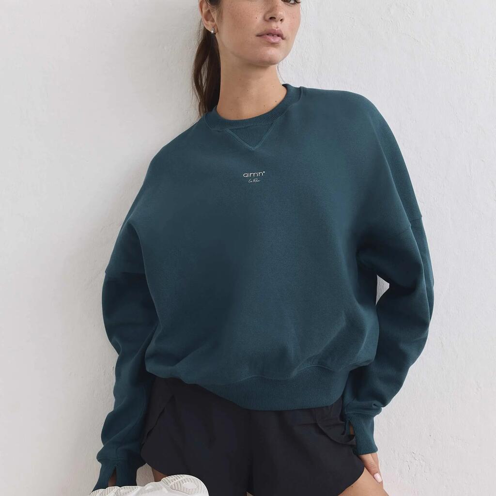 Women's Running Sweatshirt Breathable Moisture-Wicking Le Run Lagoon