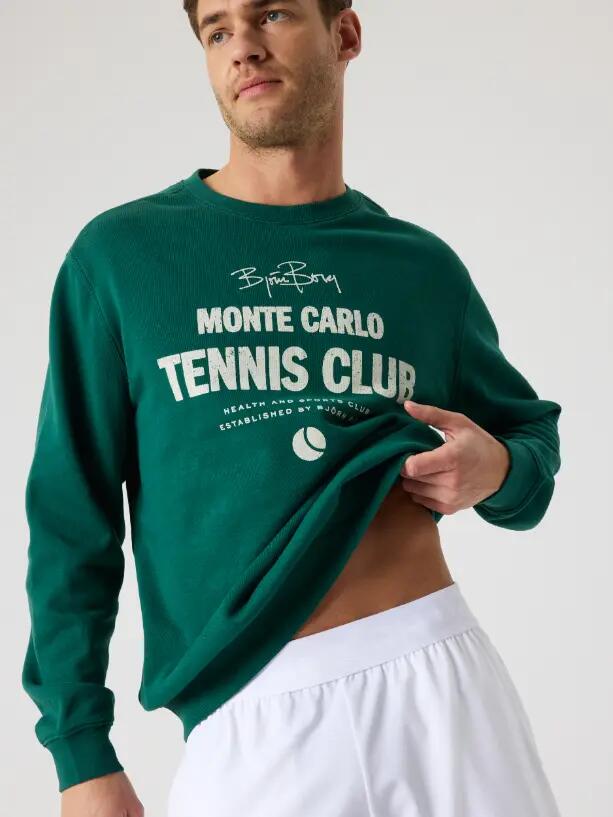 bjorn_borg BORG CLASSIC PRINT SWEATSHIRT em POSY GREEN 4/4