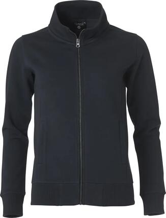 clique Classic Cardigan Women – cardigan sweat à poches zippées (noir)