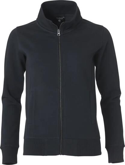 clique Classic Cardigan Women – cardigan sweat à poches zippées (noir)