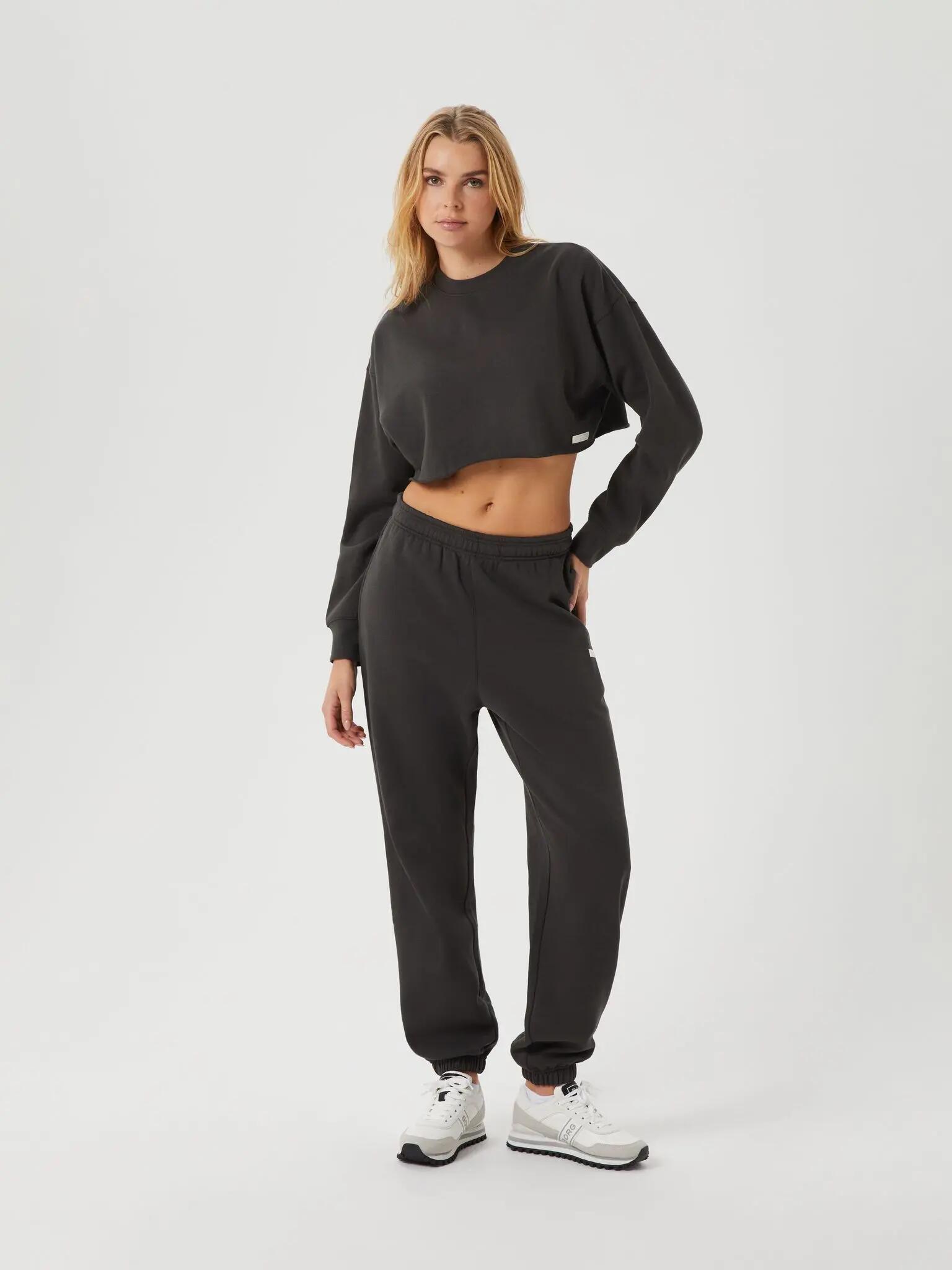 bjorn_borg STUDIO OVERSIZED CROPPED CREW — oversized, Farbe Peat 3/4