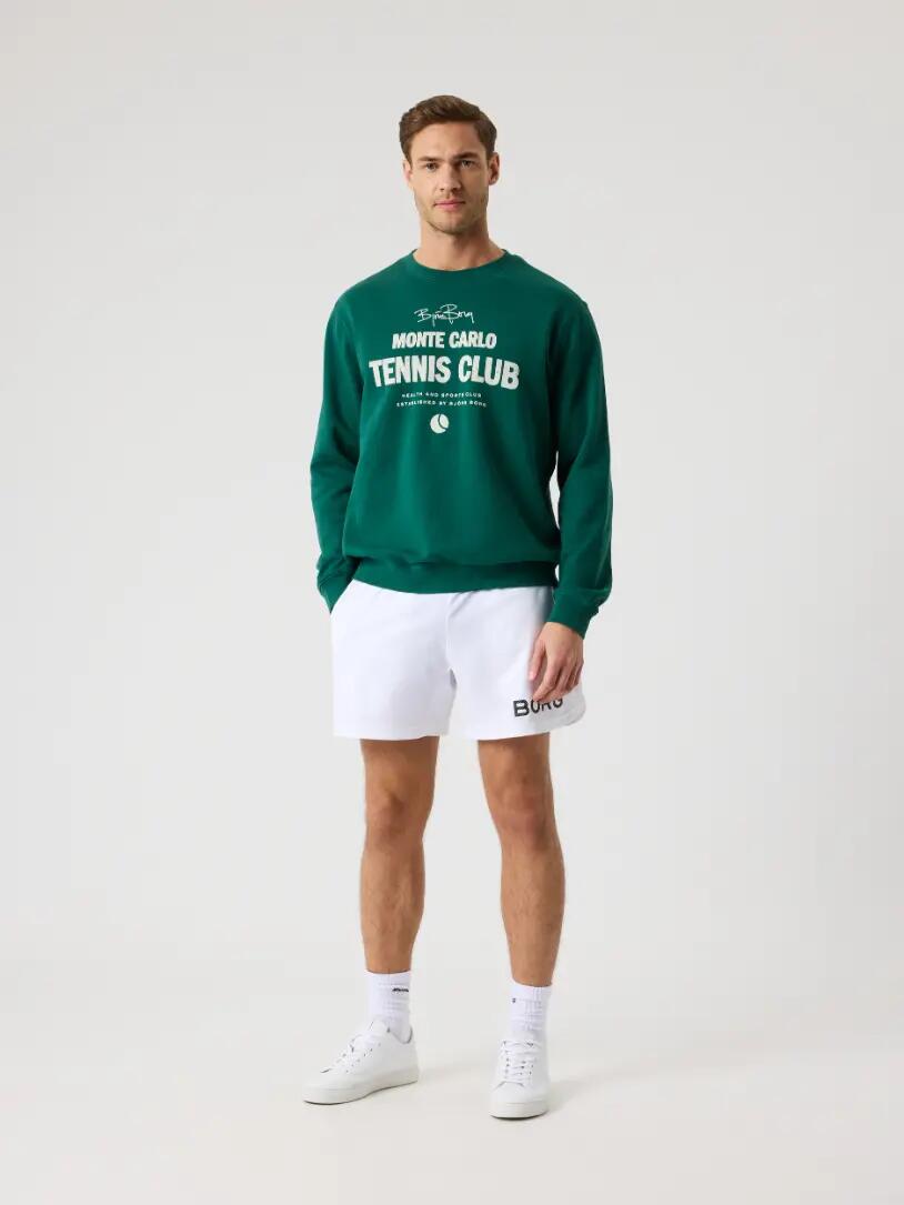 bjorn_borg BORG CLASSIC PRINT SWEATSHIRT em POSY GREEN 3/4
