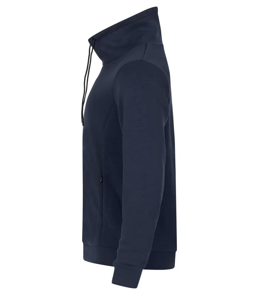 clique Hobart felpa collo alto in air-layer - Dark Navy 3/4