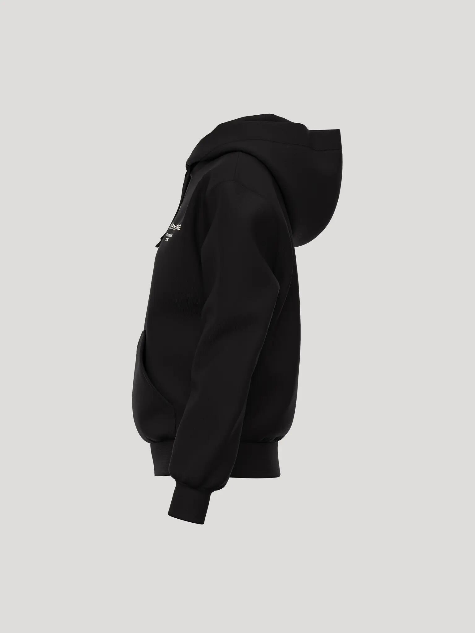 bjorn_borg BORG ESSENTIAL 1 HOODIE em poliéster reciclado - BLACK BEAUTY 3/4