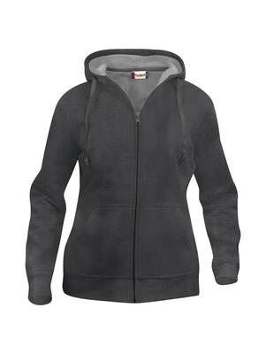 Clique basic hoody full zip women – dames hoodie met rits anthracite