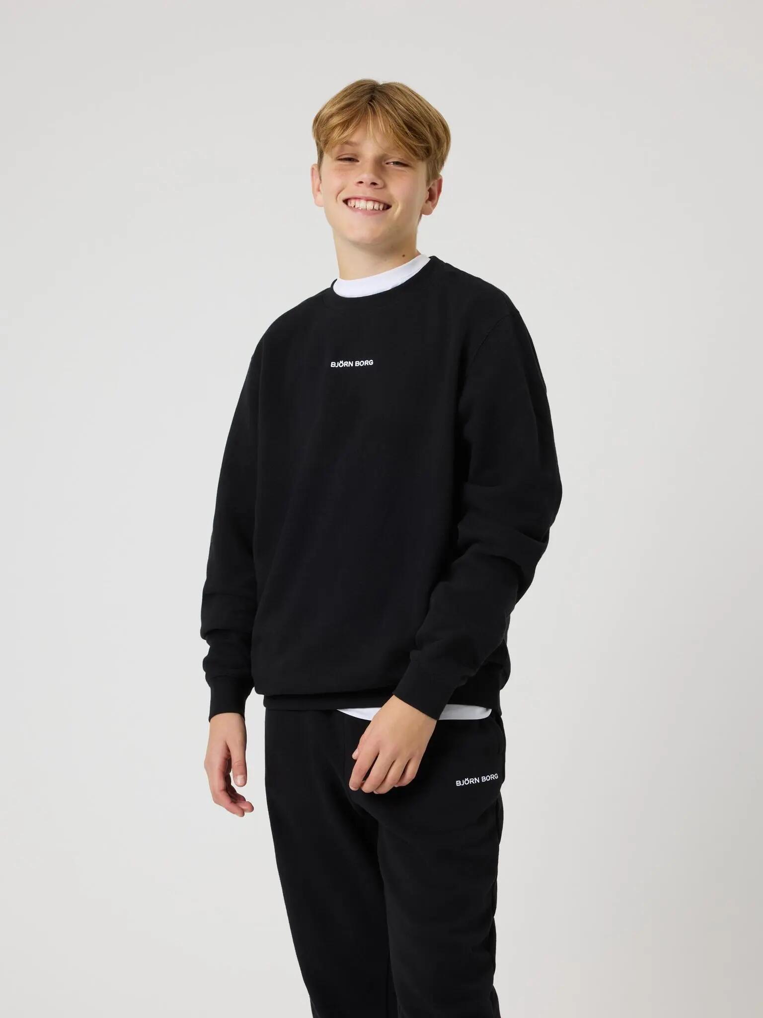 bjorn_borg BORG CLASSIC SWEATSHIRT JUNIOR — BLACK BEAUTY 1/4