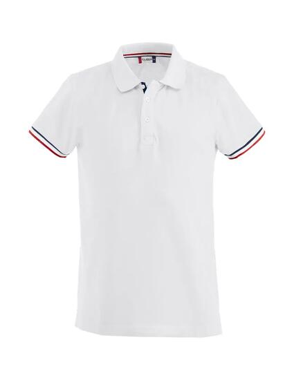 clique polo Newton en coton peigné 100% – blanc, 3XL