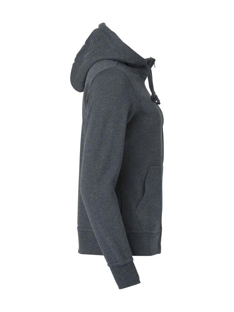 clique Basic Hoody Full Zip Women – Sweat com fecho antracite melange 4/4