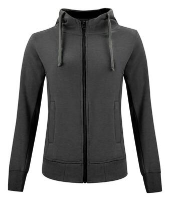 Clique classic hoody full zip women – hoodie met rits, anthracite melange