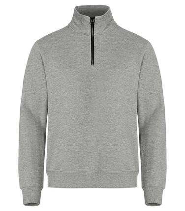 clique Classic Half Zip Herren Sweatshirt, grau meliert