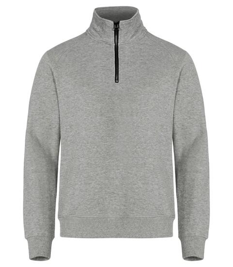 clique Classic Half Zip Herren Sweatshirt, grau meliert