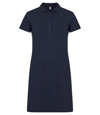 Clique polo-jurk marietta van 100% katoen - dark navy